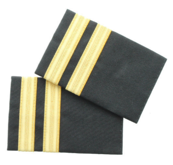 Fourreau d’épaulettes à deux galons dorés