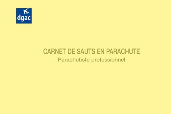 Carnet de Sauts en Parachute DGAC