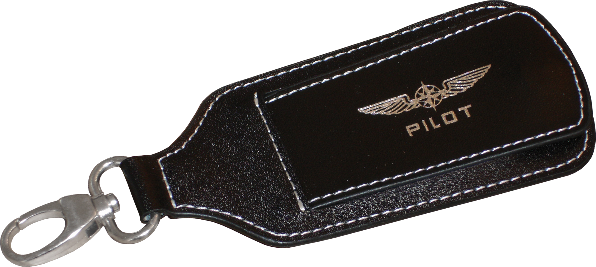 Étiquette de Bagages Pilote en Cuir