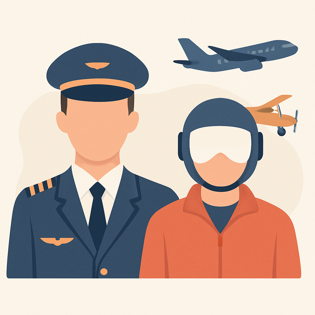 Les differences entre équipement de pilote professionnel et pilote de loisir